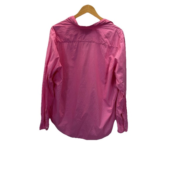 Frank & Eileen "Eileen" Bubblegum Pink Lightweight Sz LG lightweight preppy - Picture 2 of 9